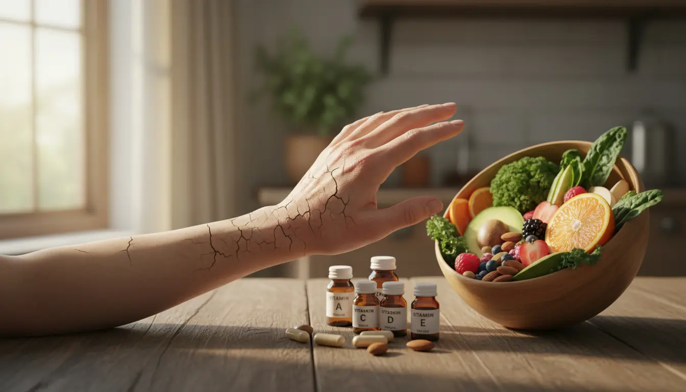 Droge huid door vitamine­tekort